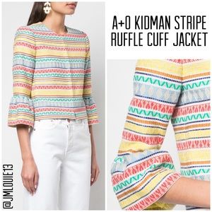 Kidman Stripe Ruffle Cuff Jacket - Multicolor